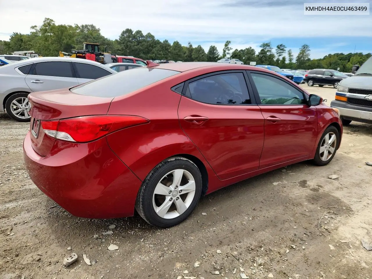 2012 HYUNDAI ELANTRA VIN KMHDH4AE0CU463499 — фото 3