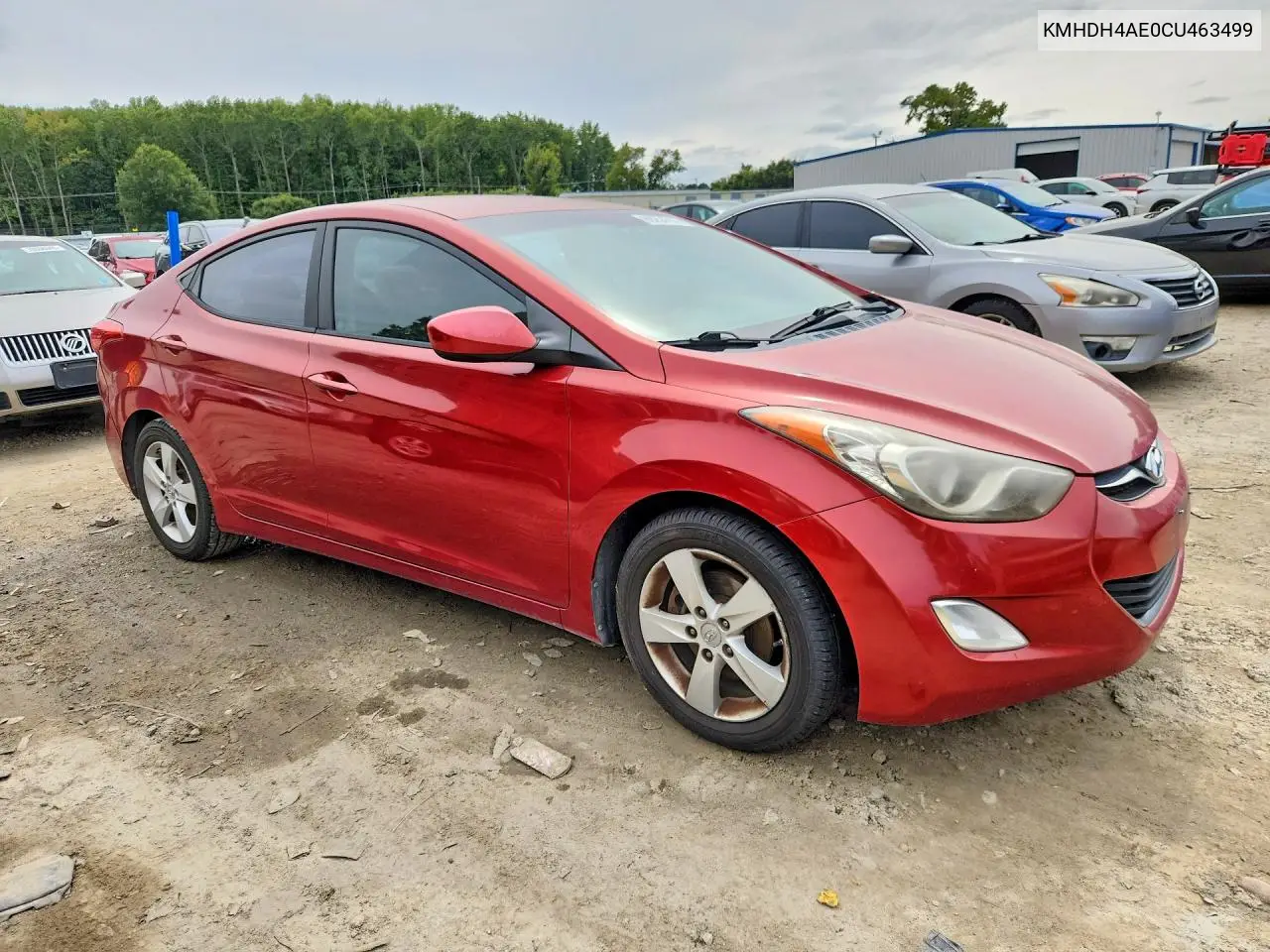 2012 HYUNDAI ELANTRA VIN KMHDH4AE0CU463499 — фото 4