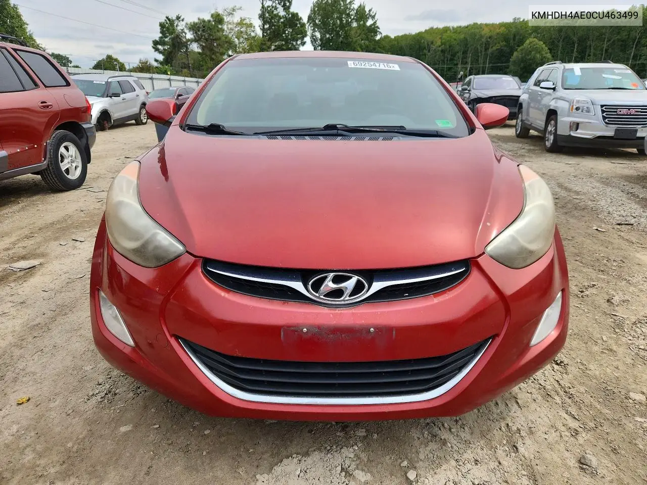 2012 HYUNDAI ELANTRA VIN KMHDH4AE0CU463499 — фото 5