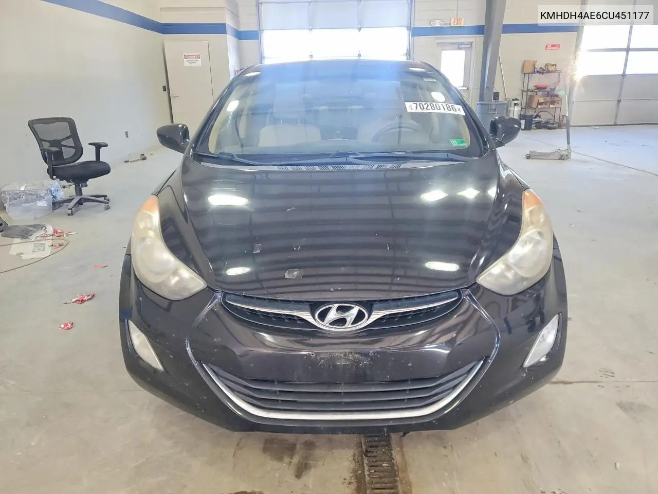 2012 HYUNDAI ELANTRA VIN KMHDH4AE6CU451177 — фото 5