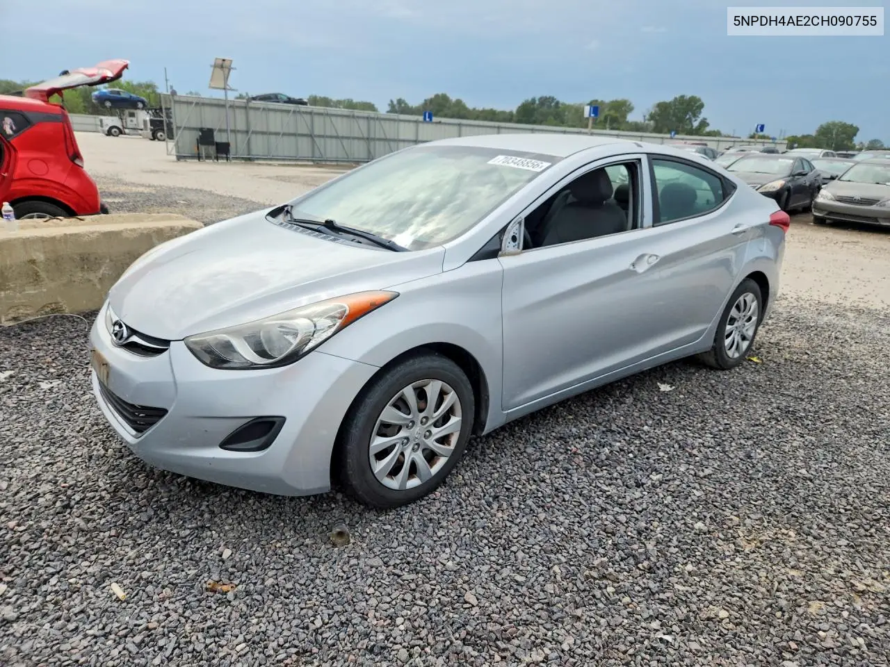 HYUNDAI ELANTRA 2012, VIN 5NPDH4AE2CH090755