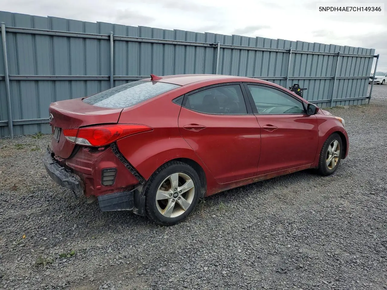 2012 HYUNDAI ELANTRA VIN 5NPDH4AE7CH149346 — фото 3