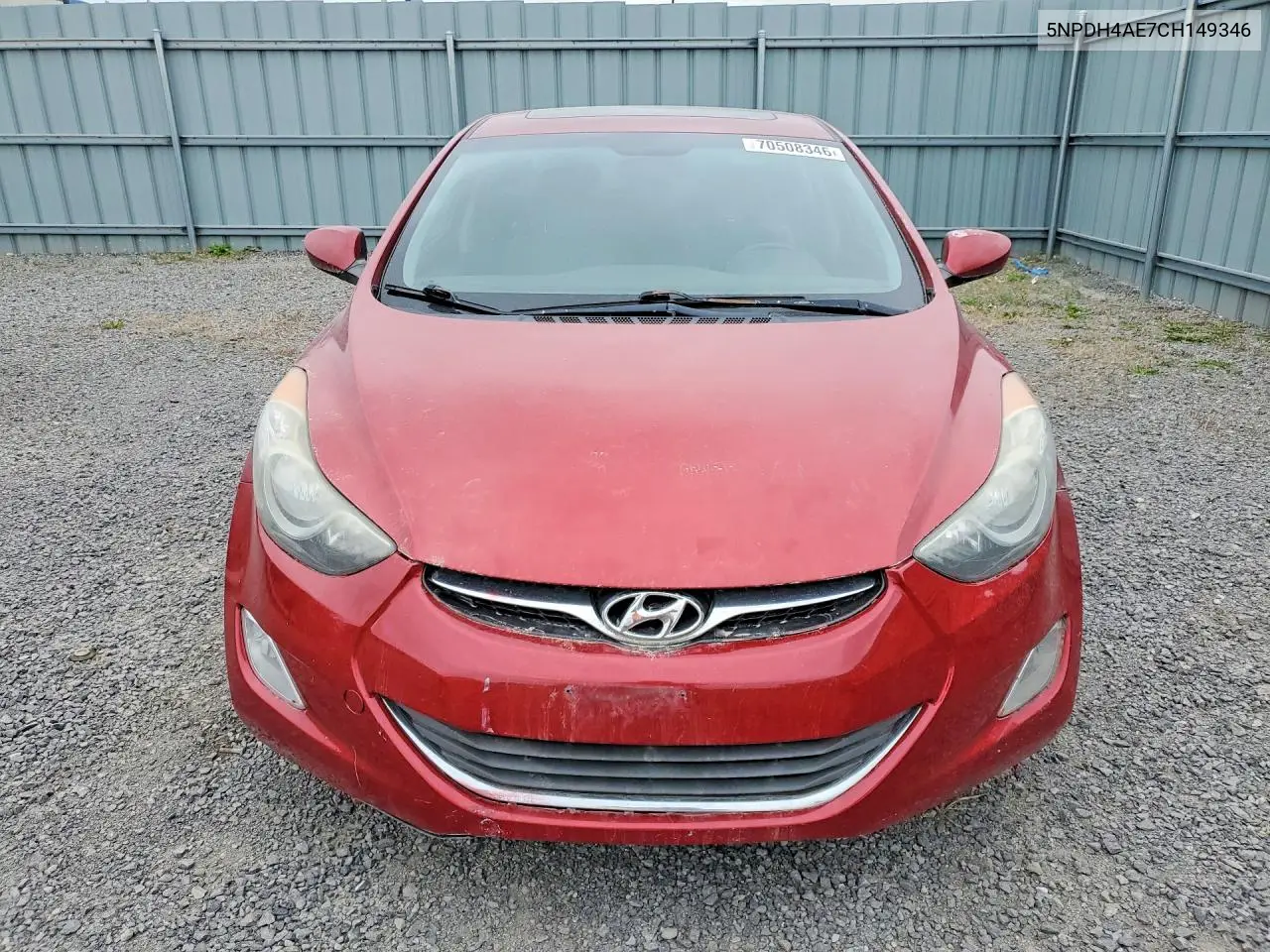 2012 HYUNDAI ELANTRA VIN 5NPDH4AE7CH149346 — фото 5