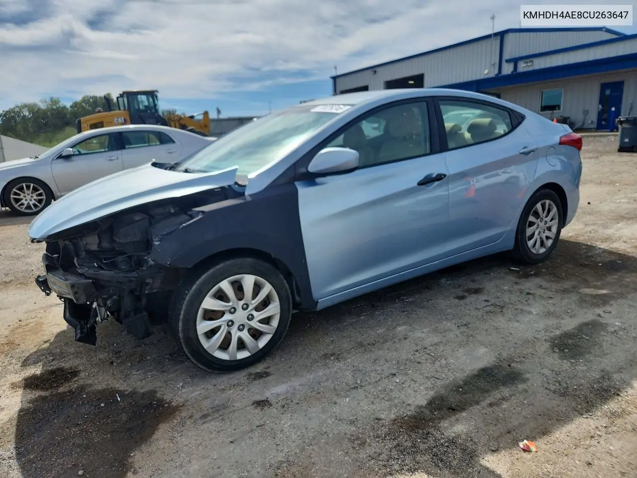 HYUNDAI ELANTRA 2012, VIN KMHDH4AE8CU263647