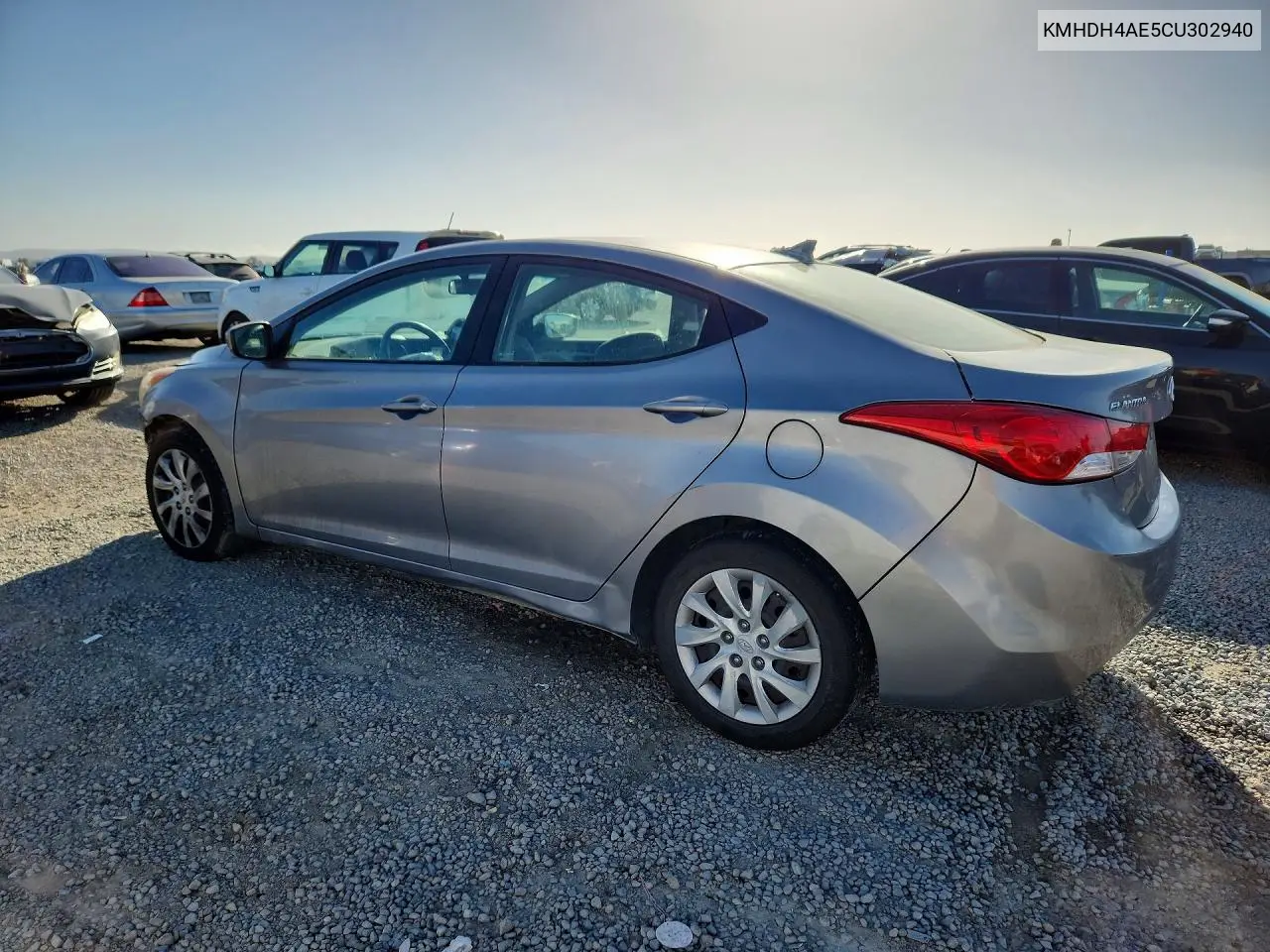 2012 HYUNDAI ELANTRA VIN KMHDH4AE5CU302940 — фото 2