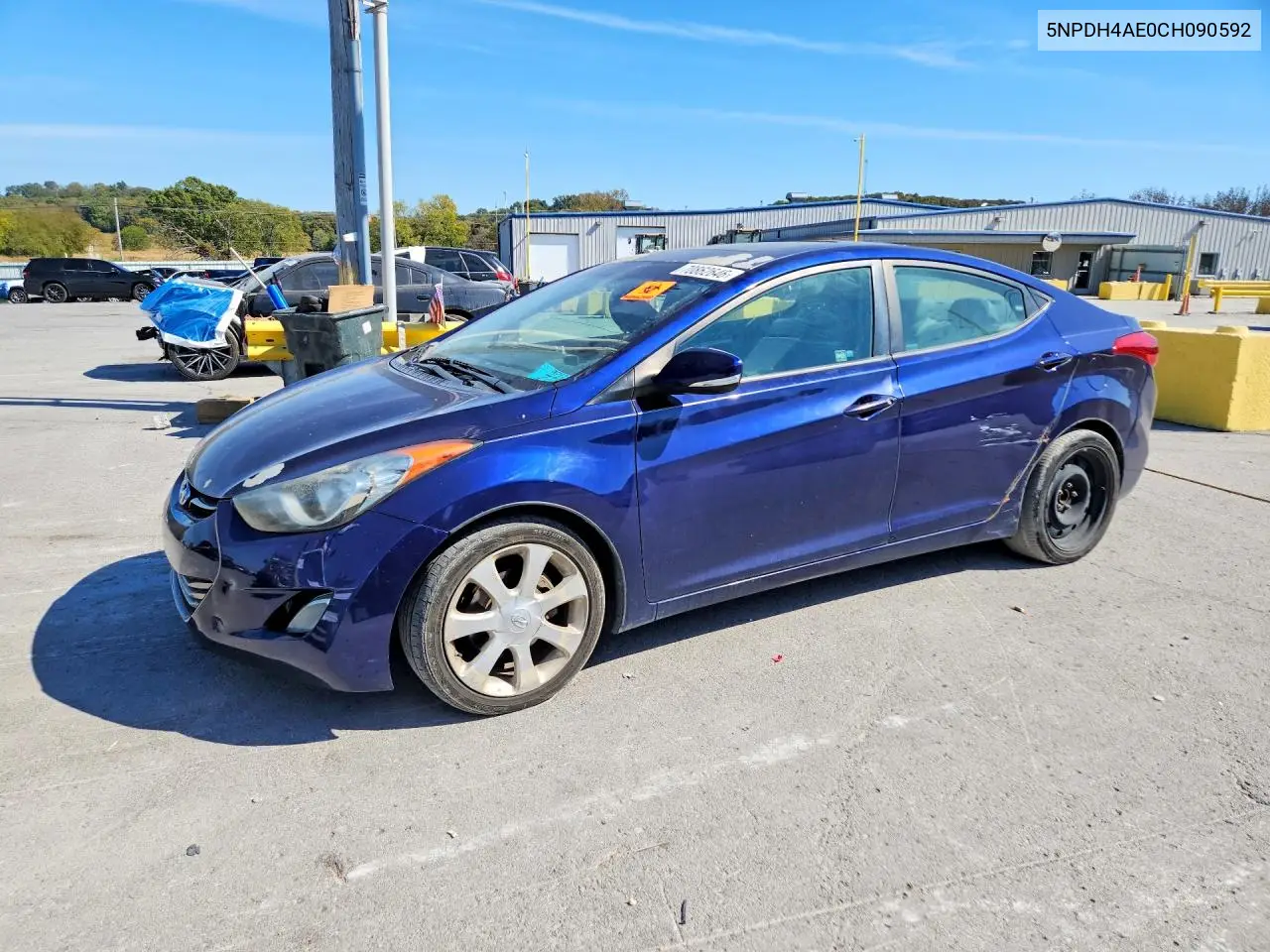 HYUNDAI ELANTRA 2012, VIN 5NPDH4AE0CH090592