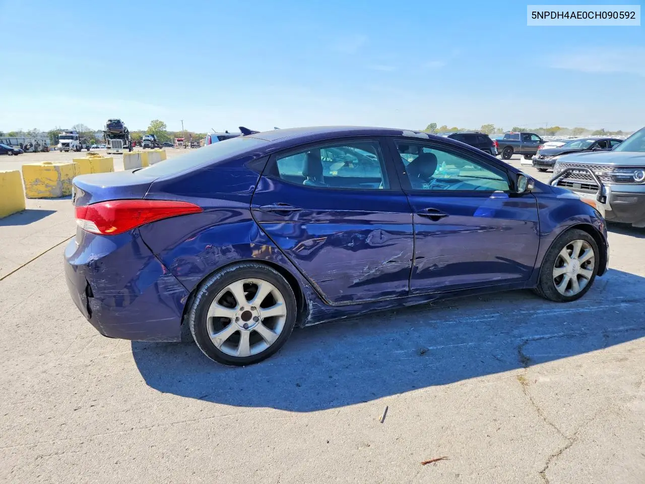2012 HYUNDAI ELANTRA VIN 5NPDH4AE0CH090592 — фото 3
