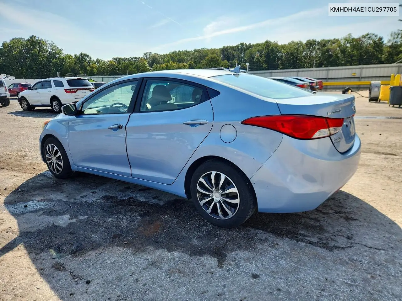 2012 HYUNDAI ELANTRA VIN KMHDH4AE1CU297705 — фото 2
