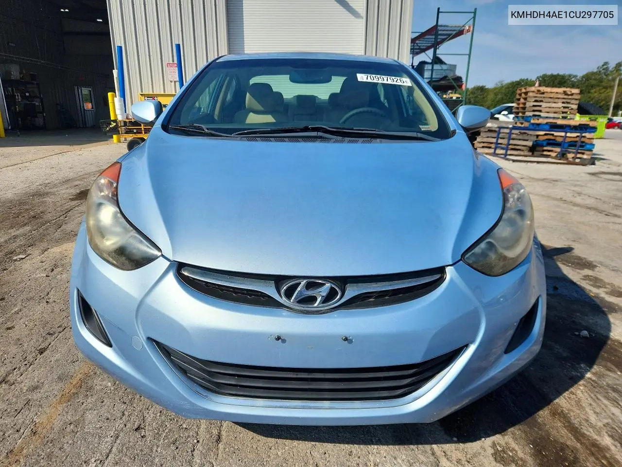 2012 HYUNDAI ELANTRA VIN KMHDH4AE1CU297705 — фото 5