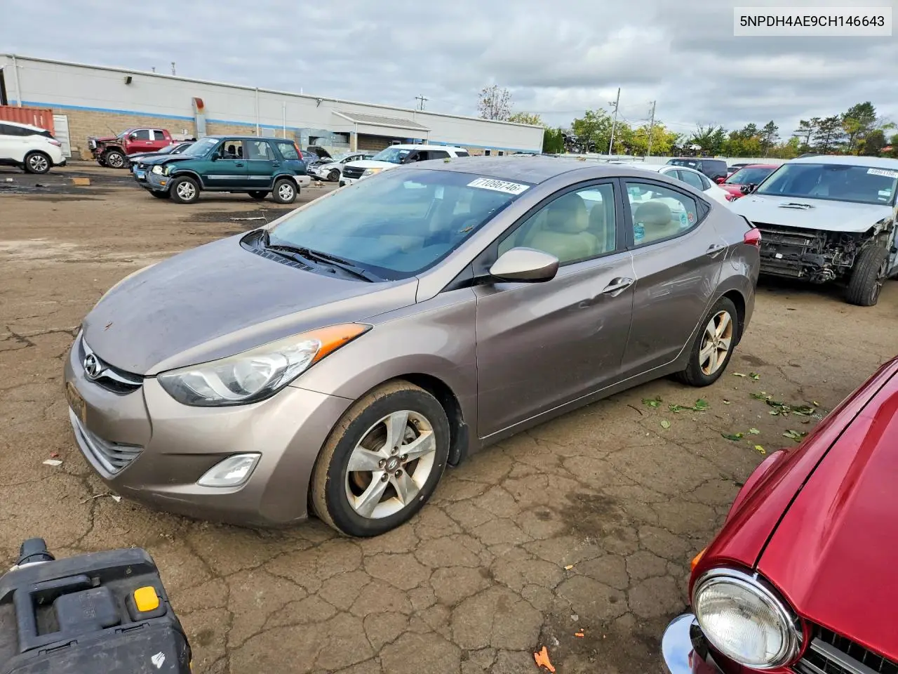 HYUNDAI ELANTRA 2012, VIN 5NPDH4AE9CH146643