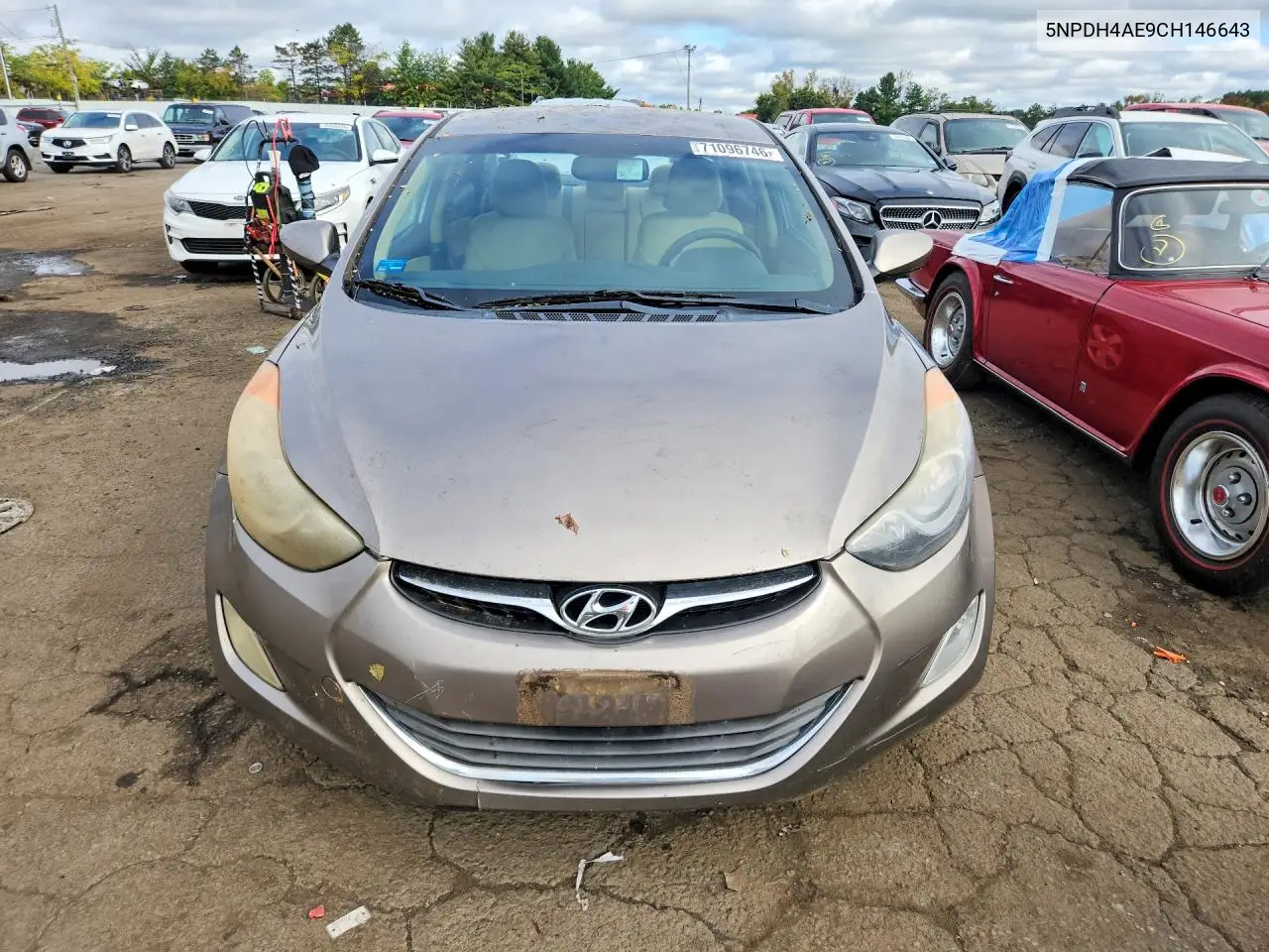 2012 HYUNDAI ELANTRA VIN 5NPDH4AE9CH146643 — фото 5