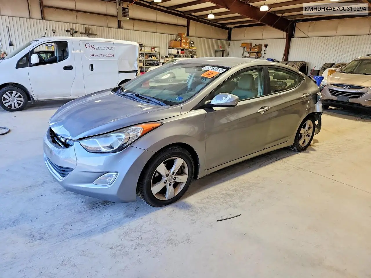 HYUNDAI ELANTRA 2012, VIN KMHDH4AE7CU310294