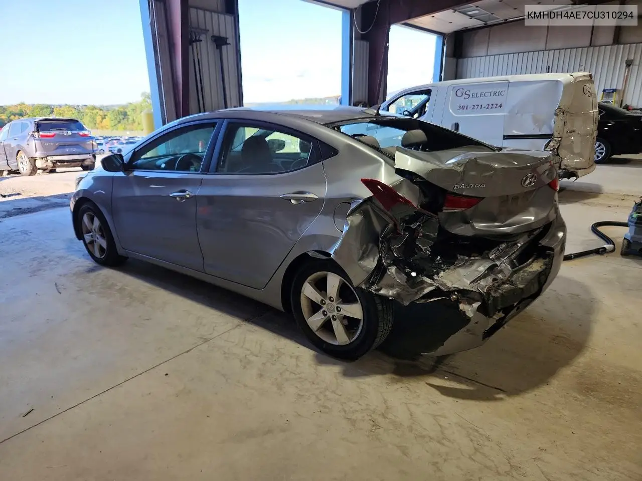 2012 HYUNDAI ELANTRA VIN KMHDH4AE7CU310294 — фото 2