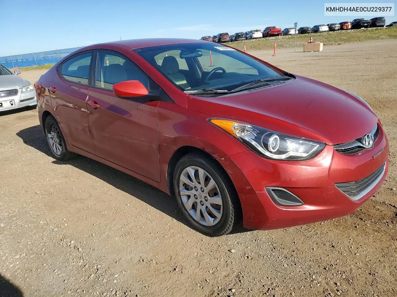 2012 HYUNDAI ELANTRA VIN KMHDH4AE0CU229377 — фото 4