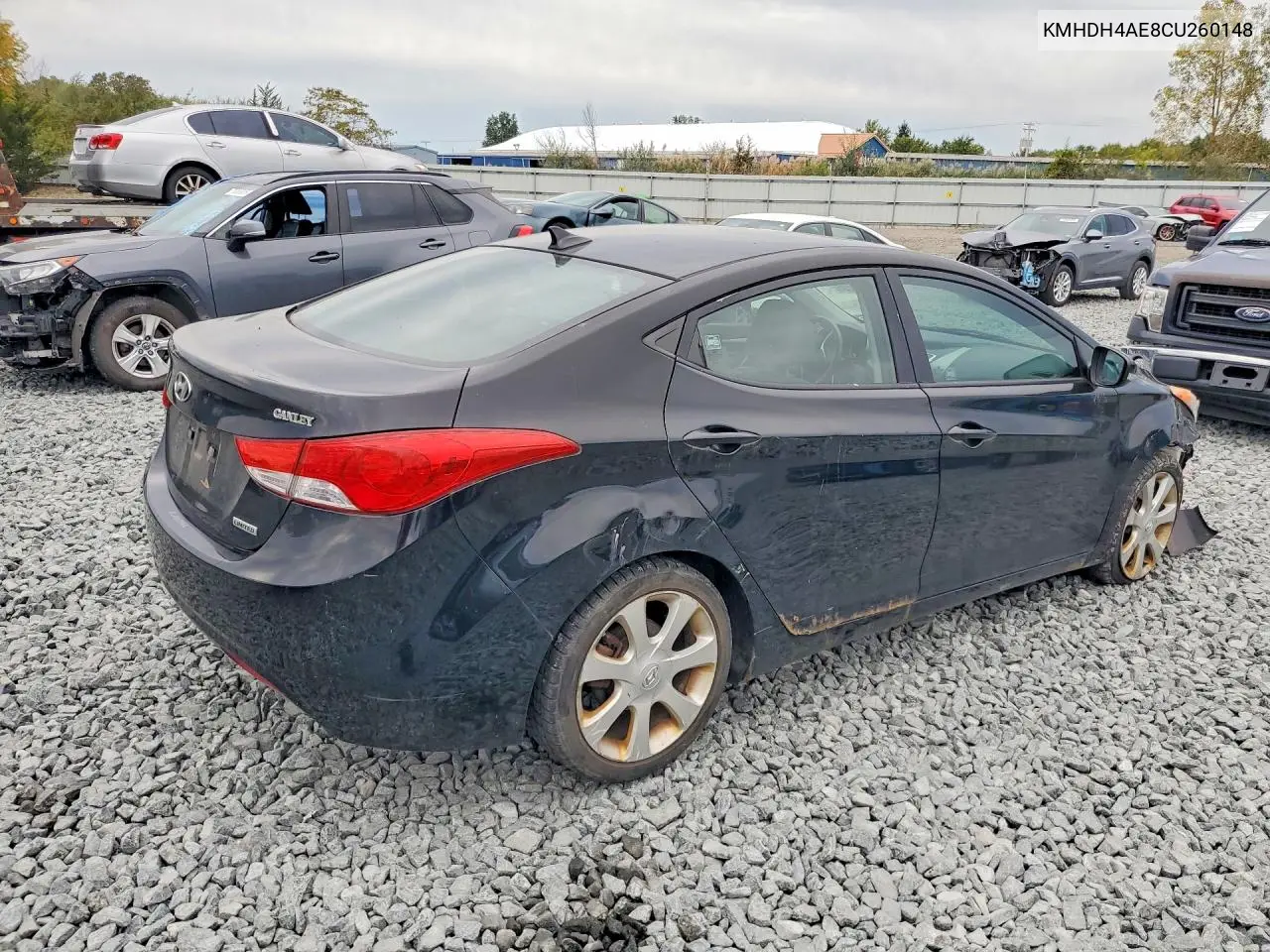 2012 HYUNDAI ELANTRA VIN KMHDH4AE8CU260148 — фото 3