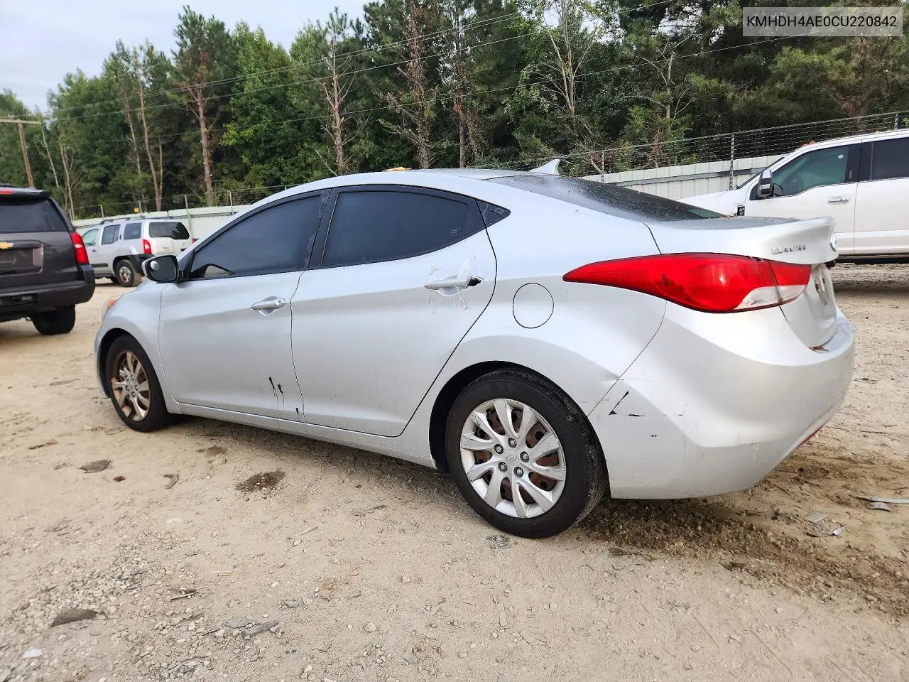 2012 HYUNDAI ELANTRA VIN KMHDH4AE0CU220842 — фото 2