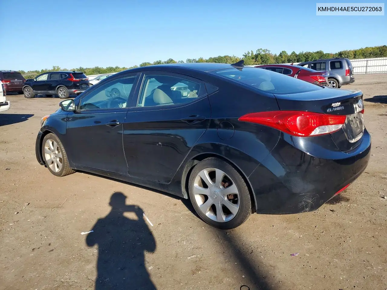 2012 HYUNDAI ELANTRA VIN KMHDH4AE5CU272063 — фото 2