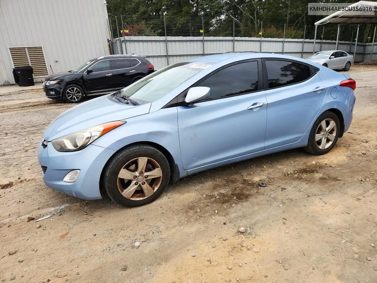 HYUNDAI ELANTRA 2012, VIN KMHDH4AE3CU356916