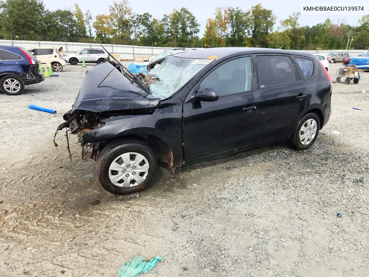 HYUNDAI ELANTRA 2012, VIN KMHDB8AE0CU139574
