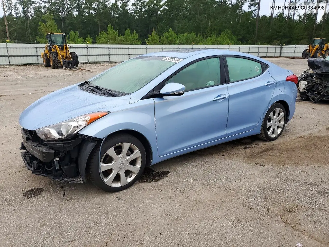 HYUNDAI ELANTRA 2012, VIN KMHDH4AE9CU334998