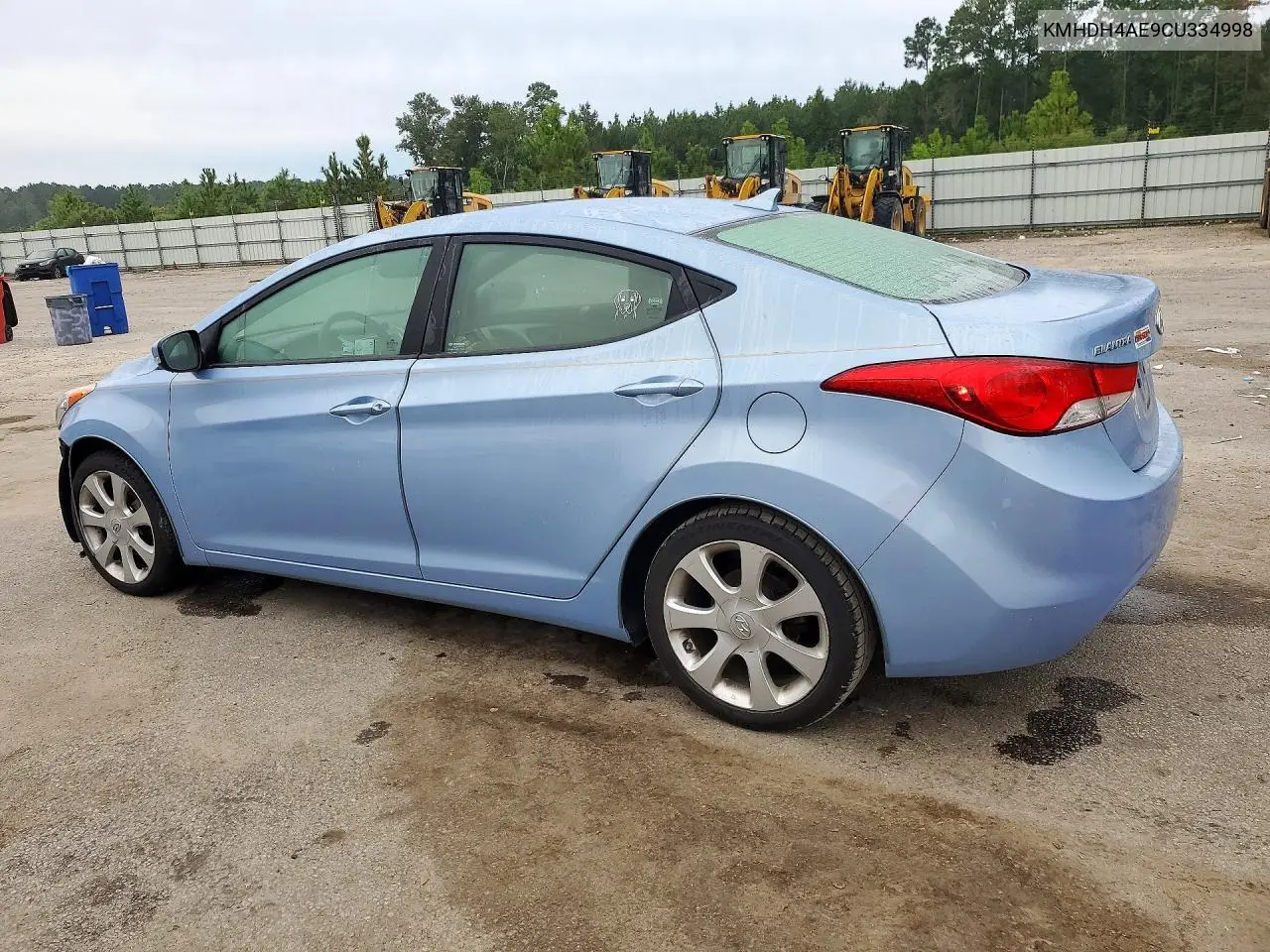 2012 HYUNDAI ELANTRA VIN KMHDH4AE9CU334998 — фото 2