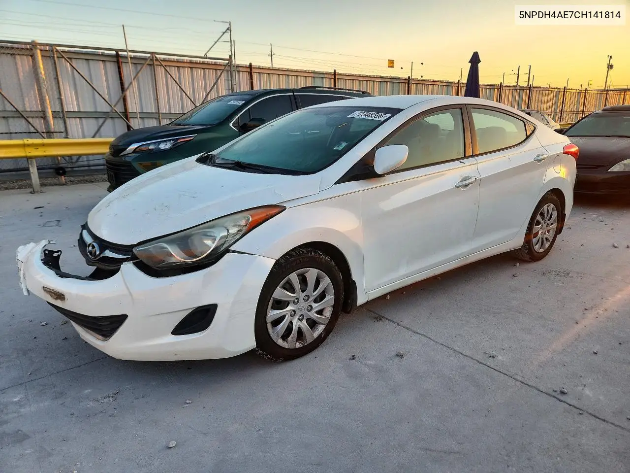 HYUNDAI ELANTRA 2012, VIN 5NPDH4AE7CH141814