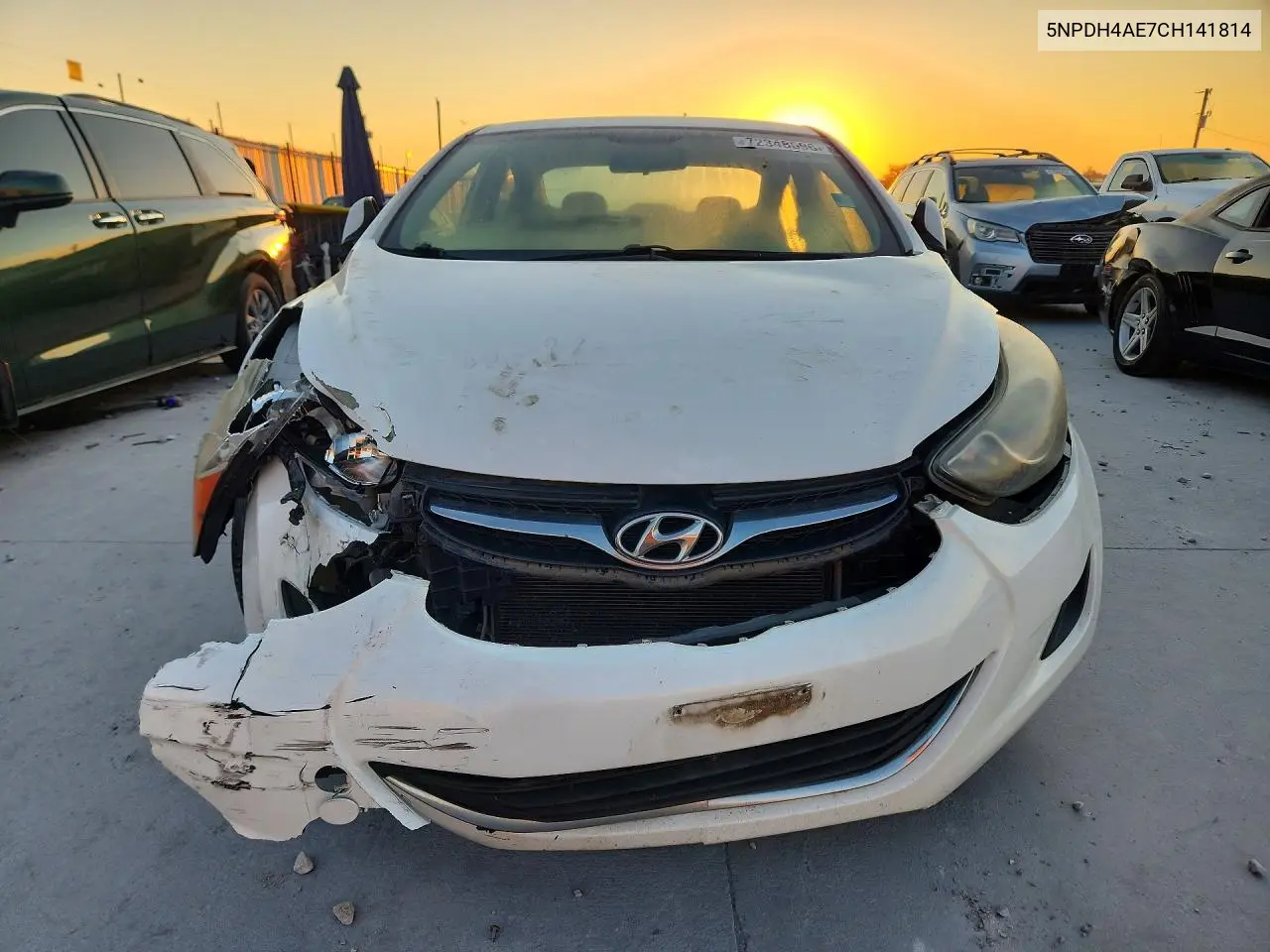 2012 HYUNDAI ELANTRA VIN 5NPDH4AE7CH141814 — фото 5