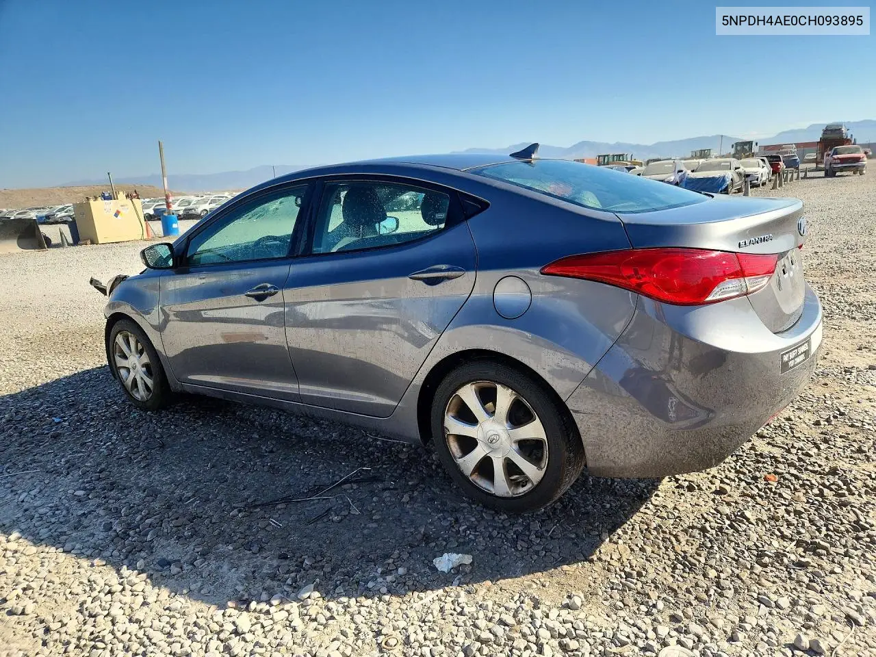 2012 HYUNDAI ELANTRA VIN 5NPDH4AE0CH093895 — фото 2