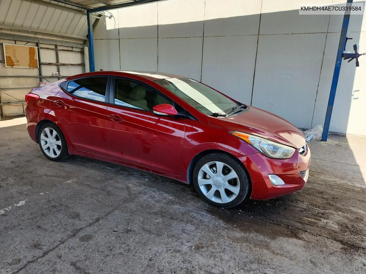 2012 HYUNDAI ELANTRA VIN KMHDH4AE7CU339584 — фото 4