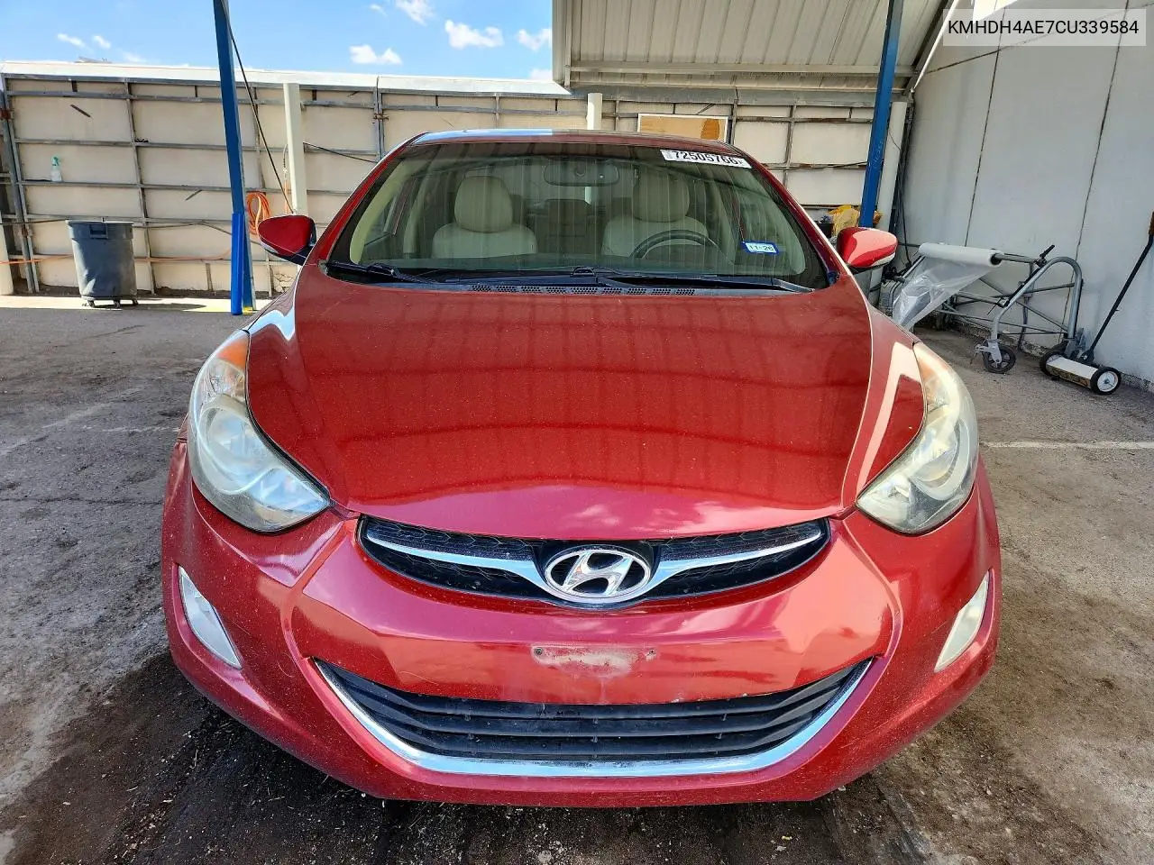 2012 HYUNDAI ELANTRA VIN KMHDH4AE7CU339584 — фото 5