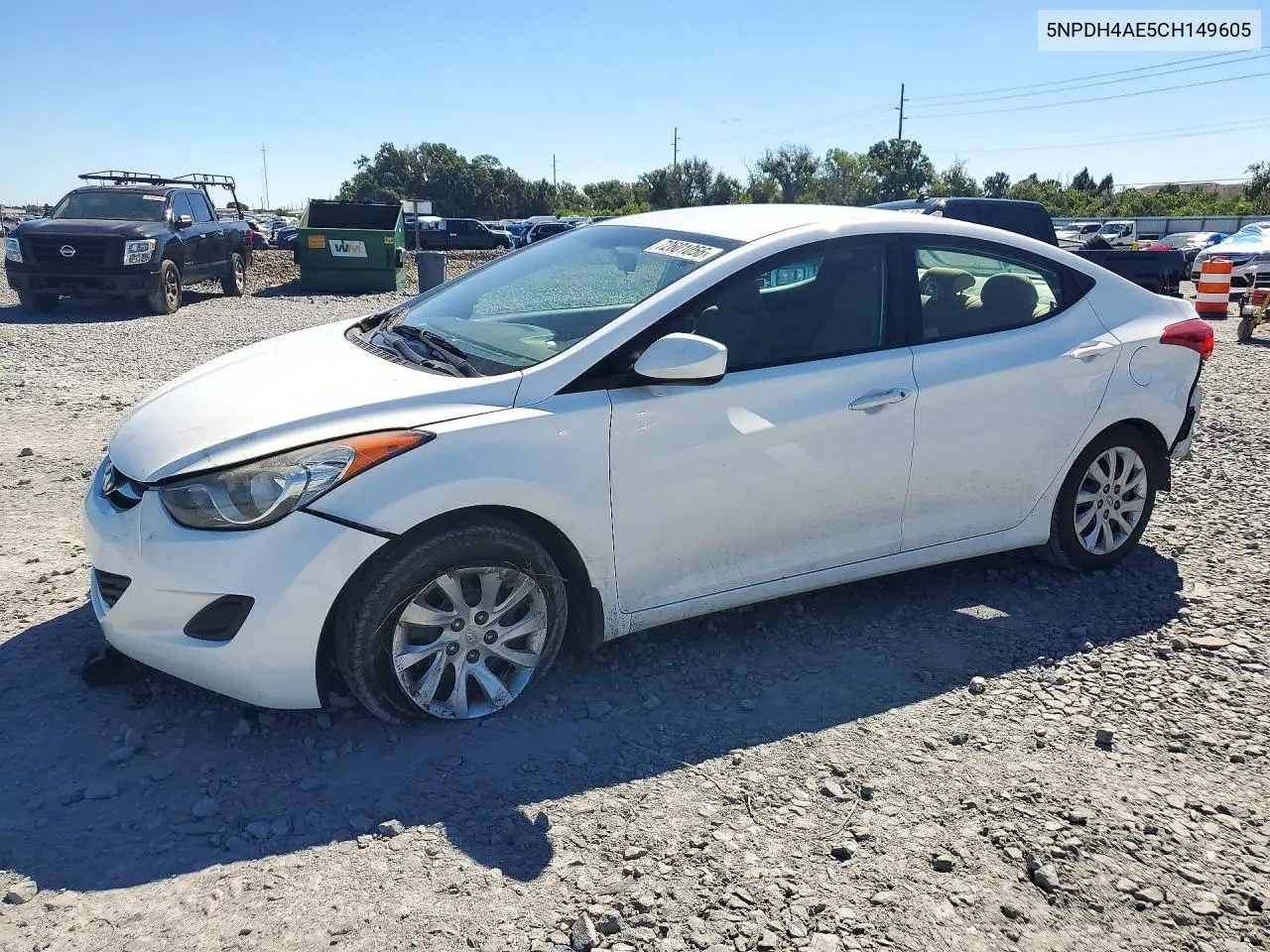 HYUNDAI ELANTRA 2012, VIN 5NPDH4AE5CH149605