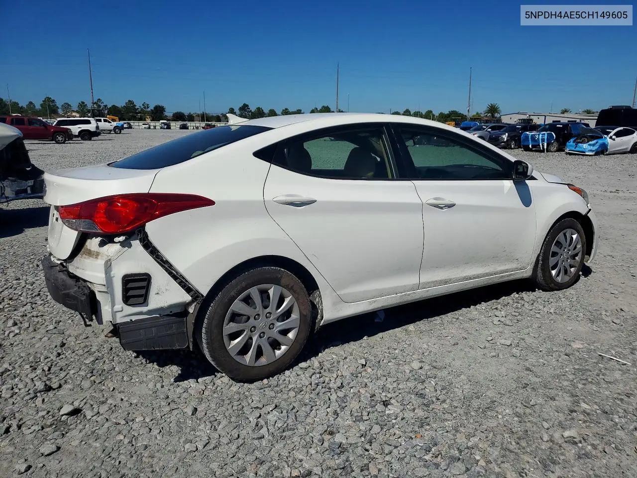 2012 HYUNDAI ELANTRA VIN 5NPDH4AE5CH149605 — фото 3