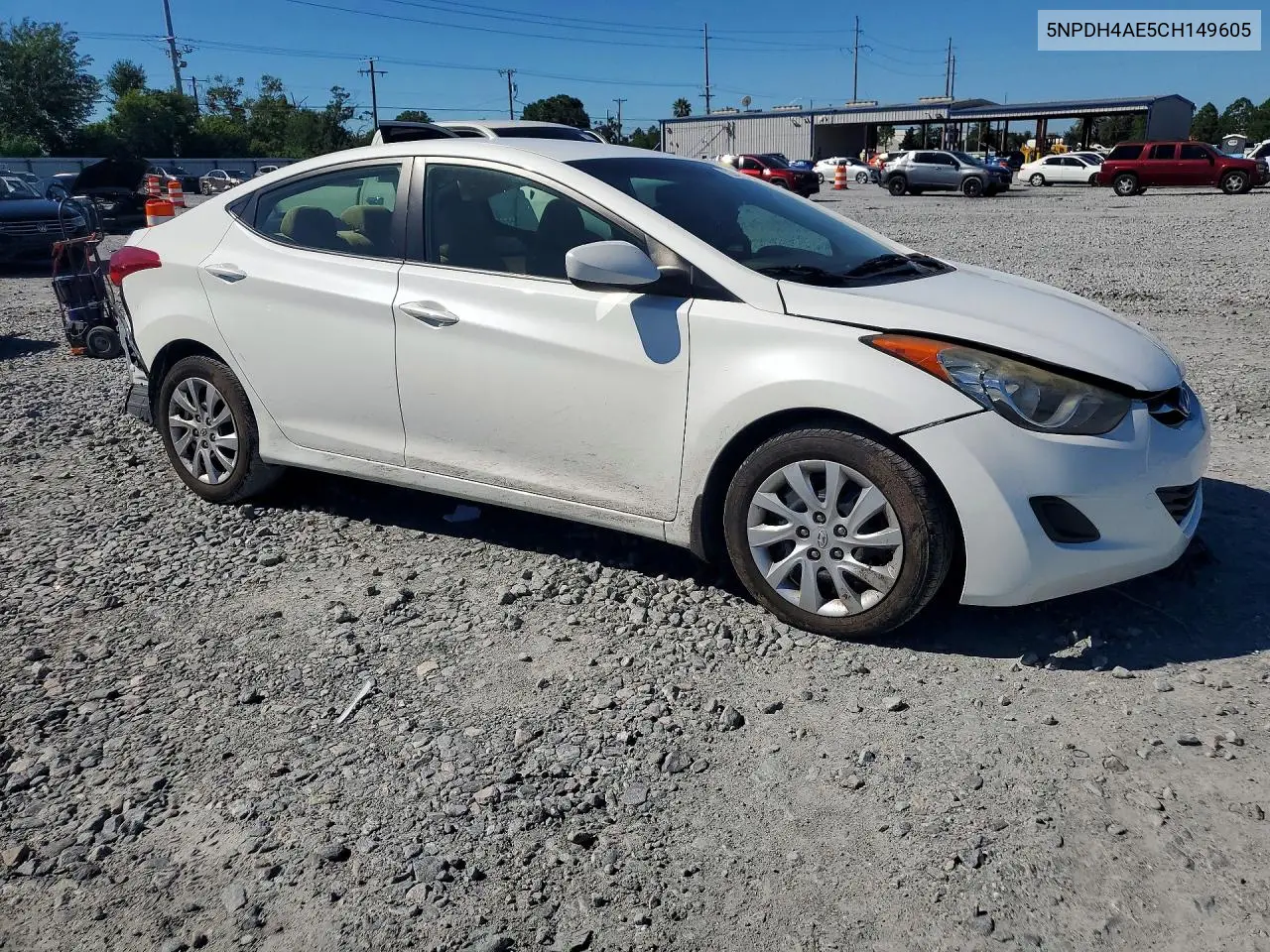 2012 HYUNDAI ELANTRA VIN 5NPDH4AE5CH149605 — фото 4