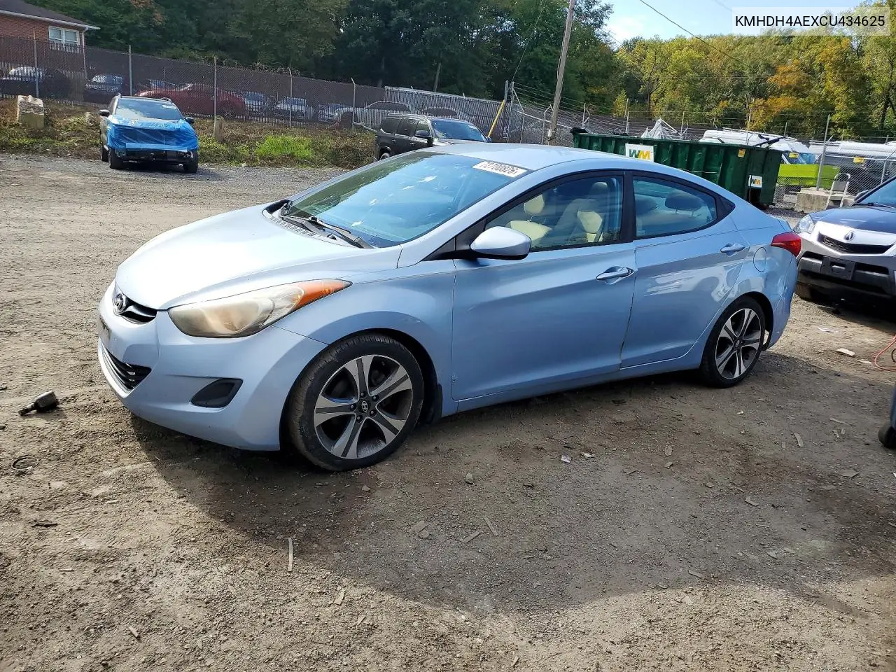 HYUNDAI ELANTRA 2012, VIN KMHDH4AEXCU434625