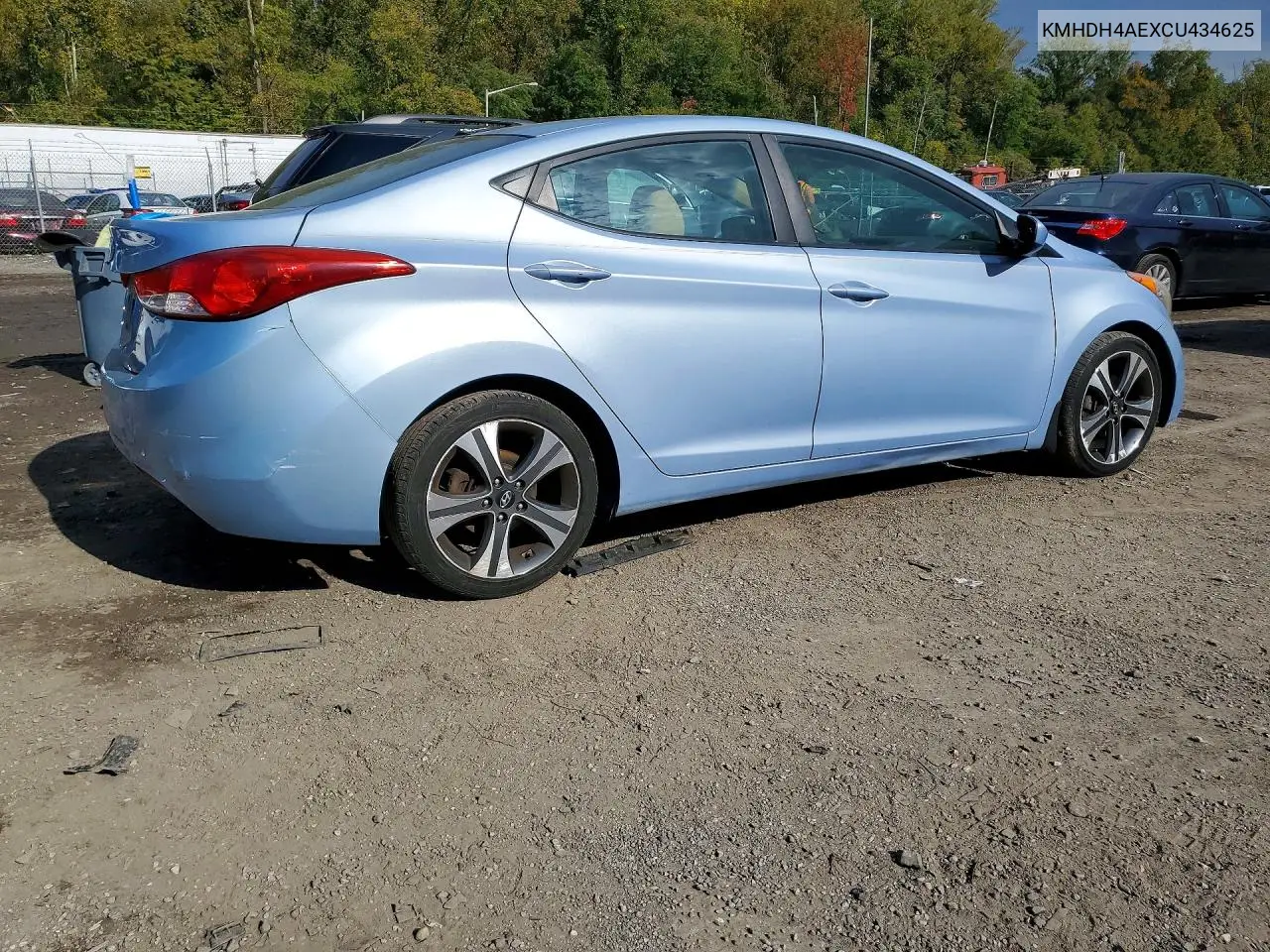 2012 HYUNDAI ELANTRA VIN KMHDH4AEXCU434625 — фото 3