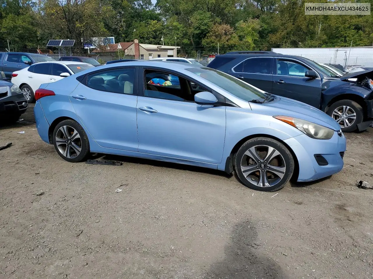 2012 HYUNDAI ELANTRA VIN KMHDH4AEXCU434625 — фото 4