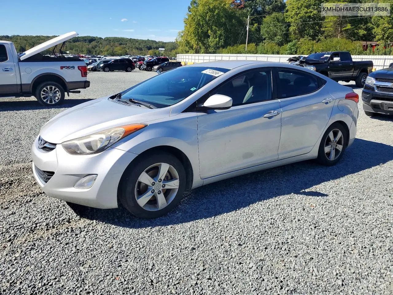 HYUNDAI ELANTRA 2012, VIN KMHDH4AE3CU313886