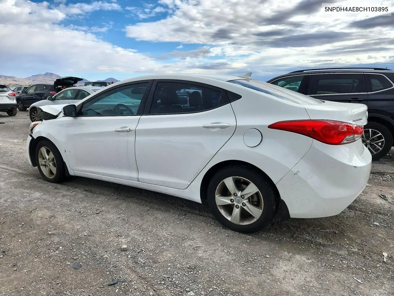 2012 HYUNDAI ELANTRA VIN 5NPDH4AE8CH103895 — фото 2
