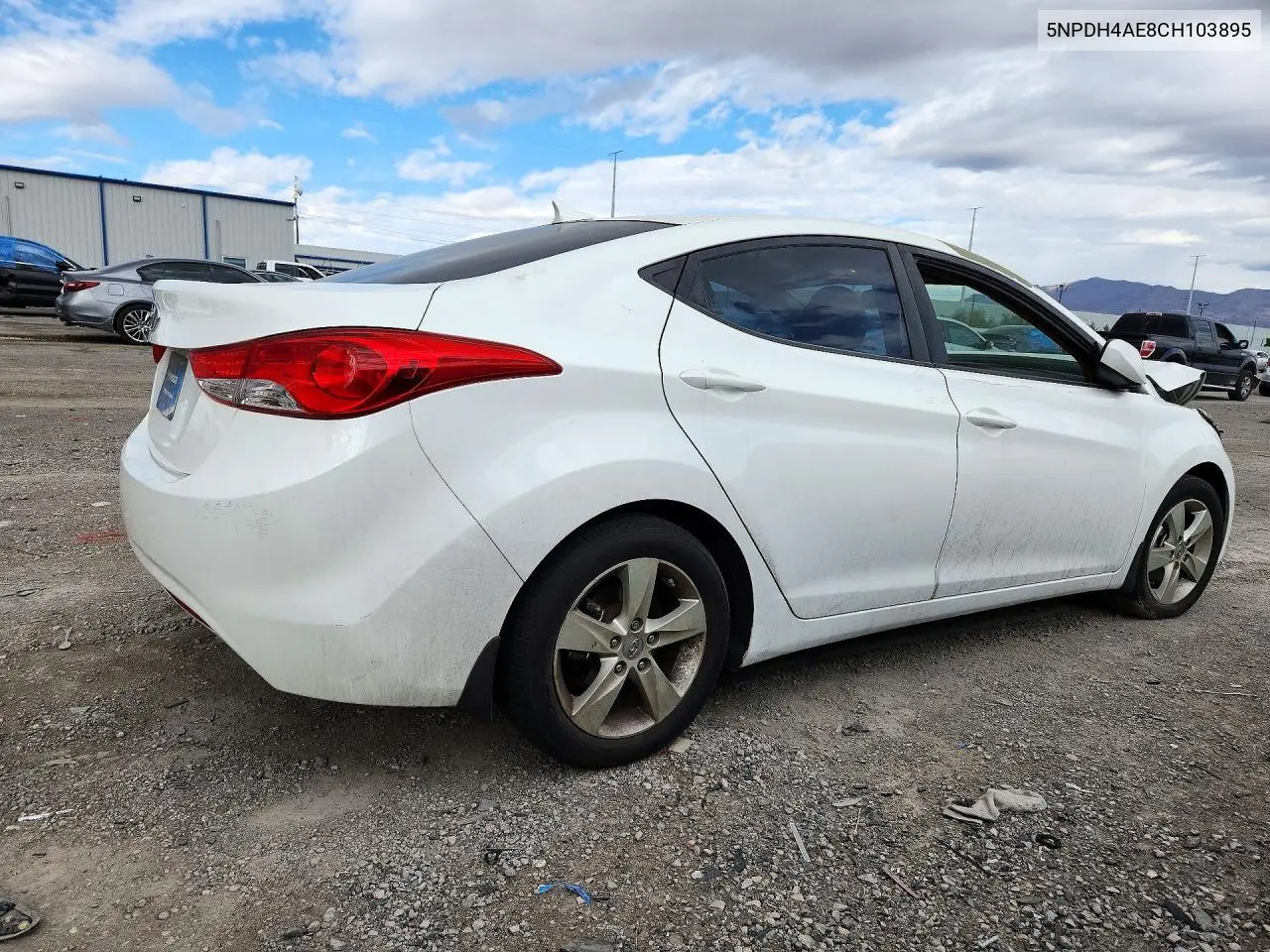 2012 HYUNDAI ELANTRA VIN 5NPDH4AE8CH103895 — фото 3