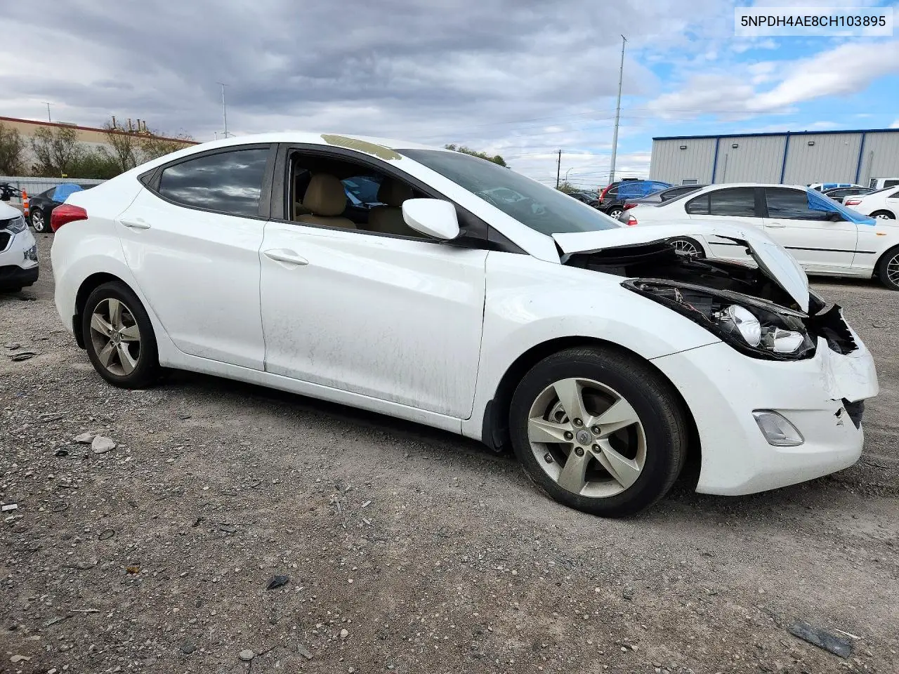 2012 HYUNDAI ELANTRA VIN 5NPDH4AE8CH103895 — фото 4
