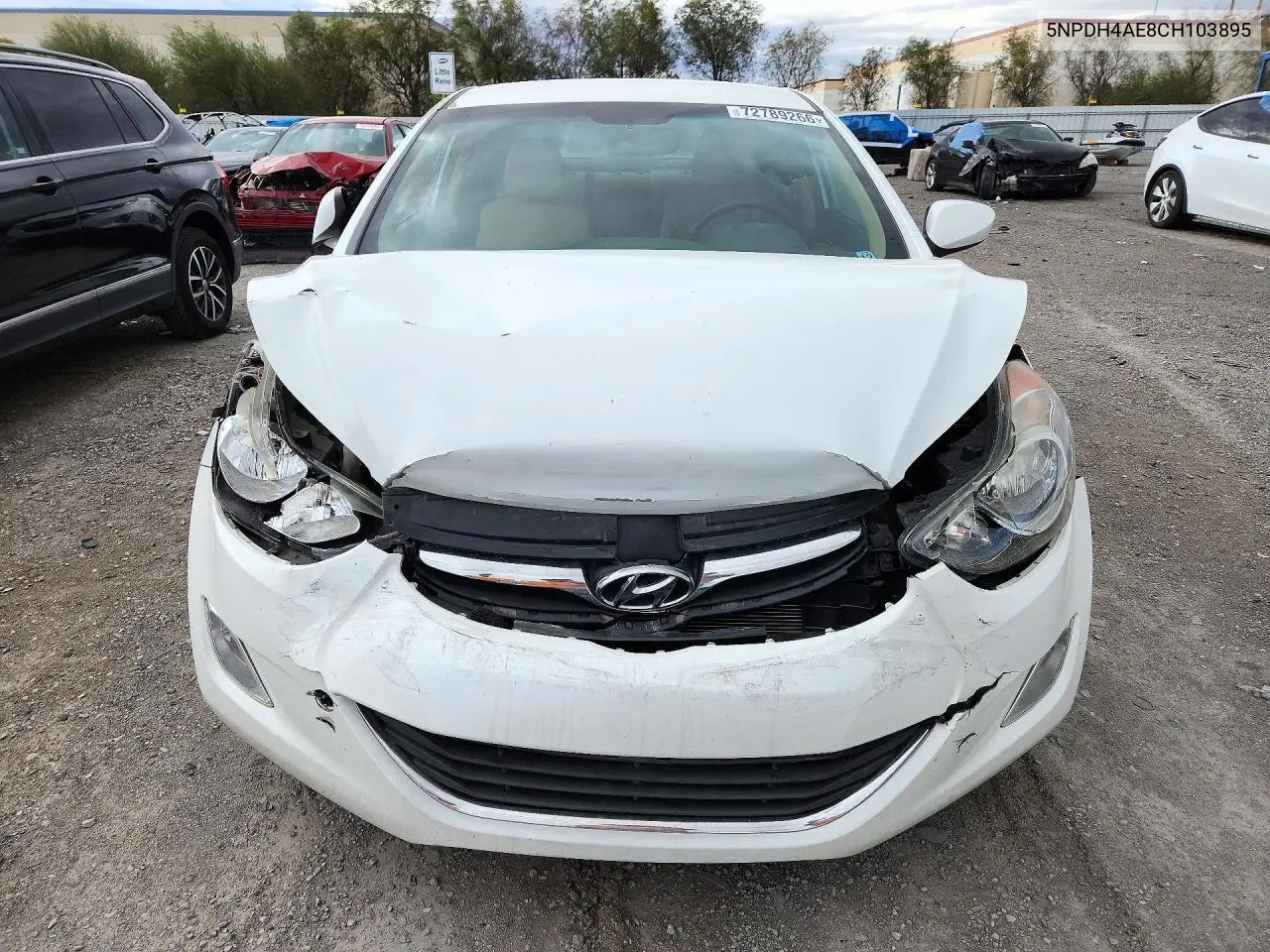 2012 HYUNDAI ELANTRA VIN 5NPDH4AE8CH103895 — фото 5