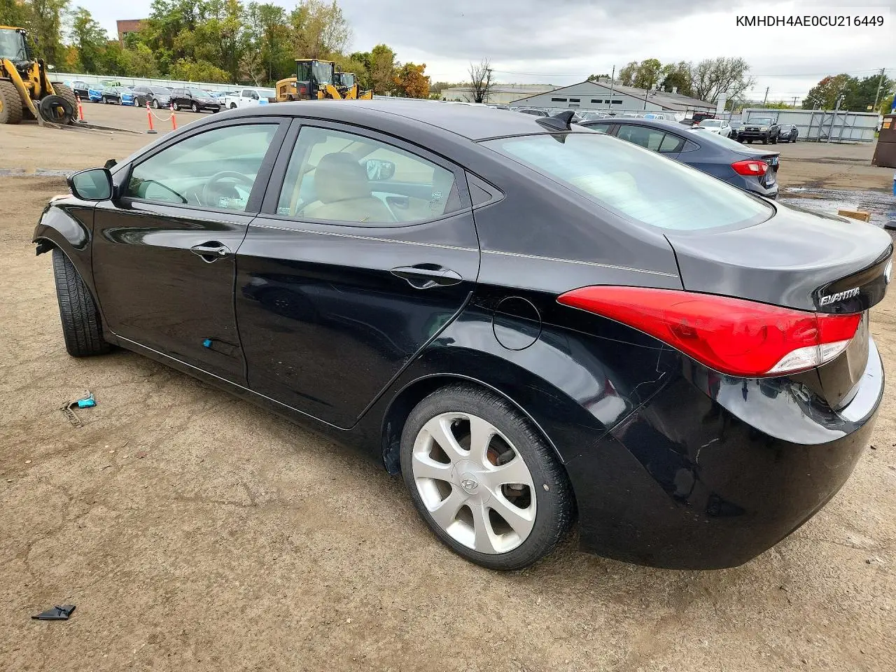 2012 HYUNDAI ELANTRA VIN KMHDH4AE0CU216449 — фото 2