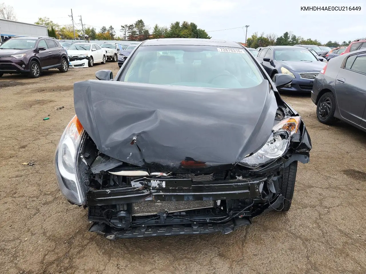2012 HYUNDAI ELANTRA VIN KMHDH4AE0CU216449 — фото 5
