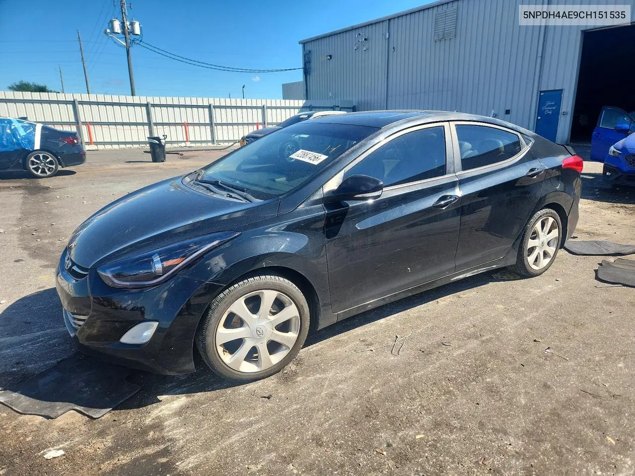 HYUNDAI ELANTRA 2012, VIN 5NPDH4AE9CH151535