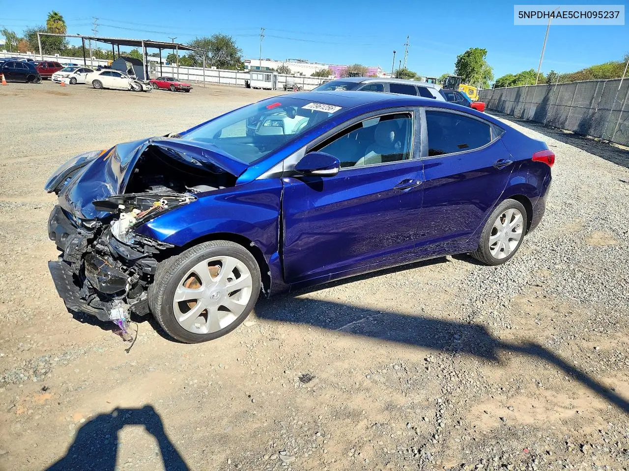 HYUNDAI ELANTRA 2012, VIN 5NPDH4AE5CH095237