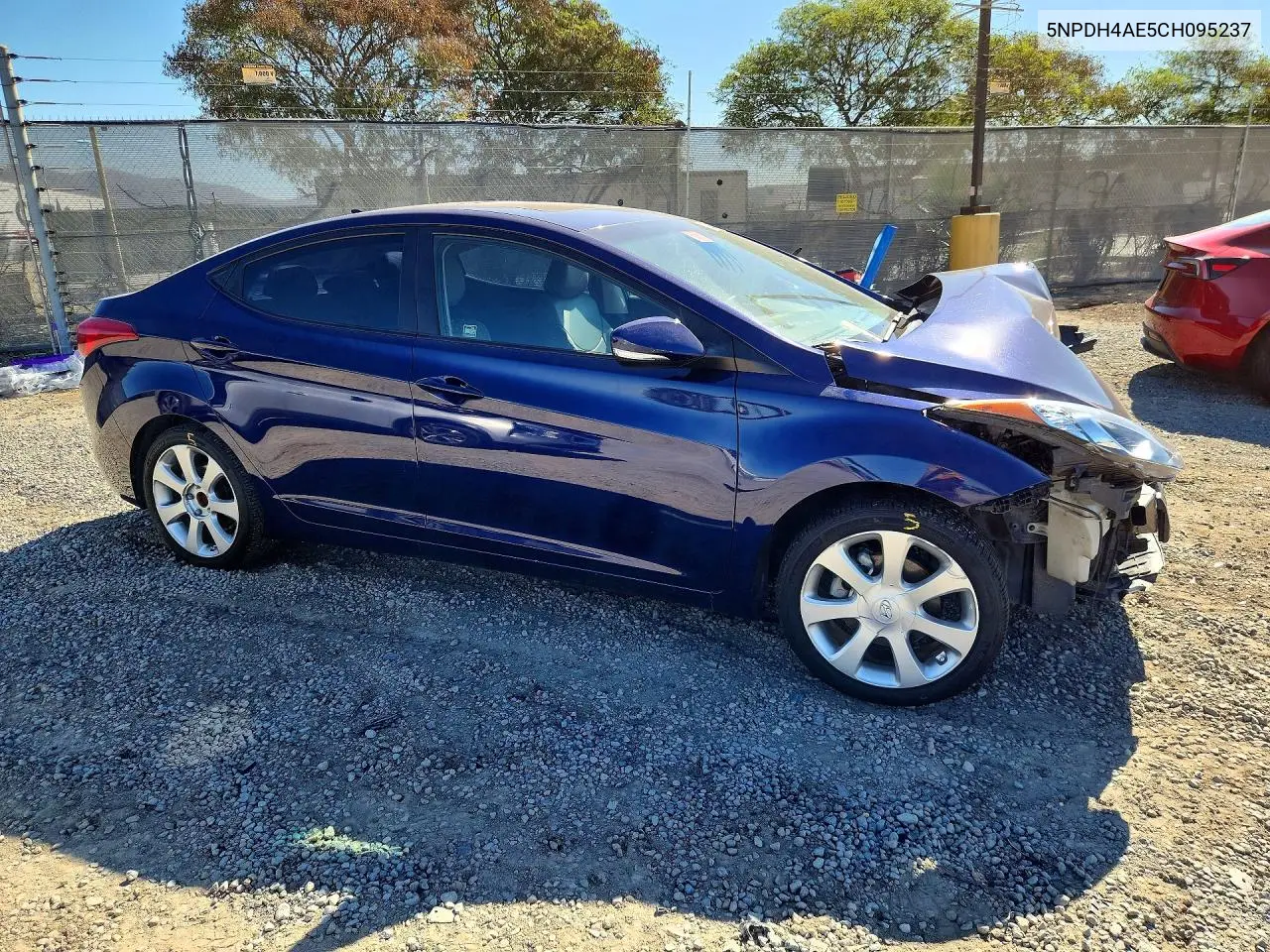 2012 HYUNDAI ELANTRA VIN 5NPDH4AE5CH095237 — фото 4
