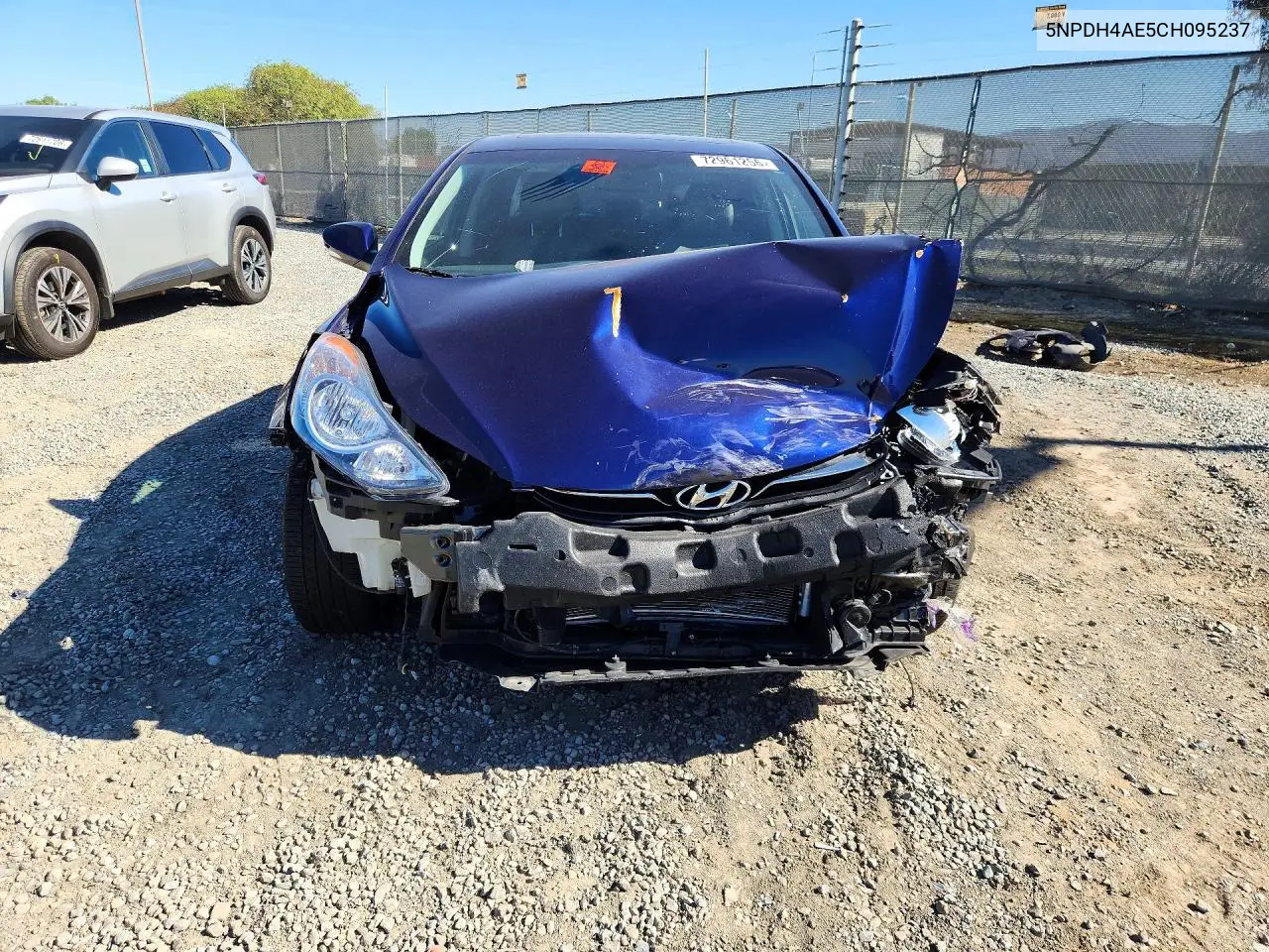 2012 HYUNDAI ELANTRA VIN 5NPDH4AE5CH095237 — фото 5