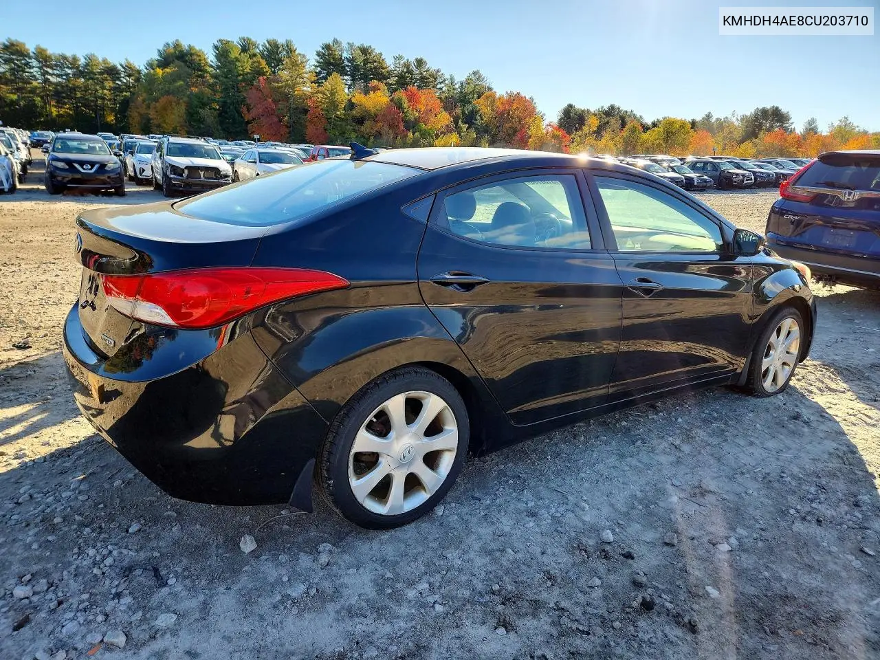 2012 HYUNDAI ELANTRA VIN KMHDH4AE8CU203710 — фото 3