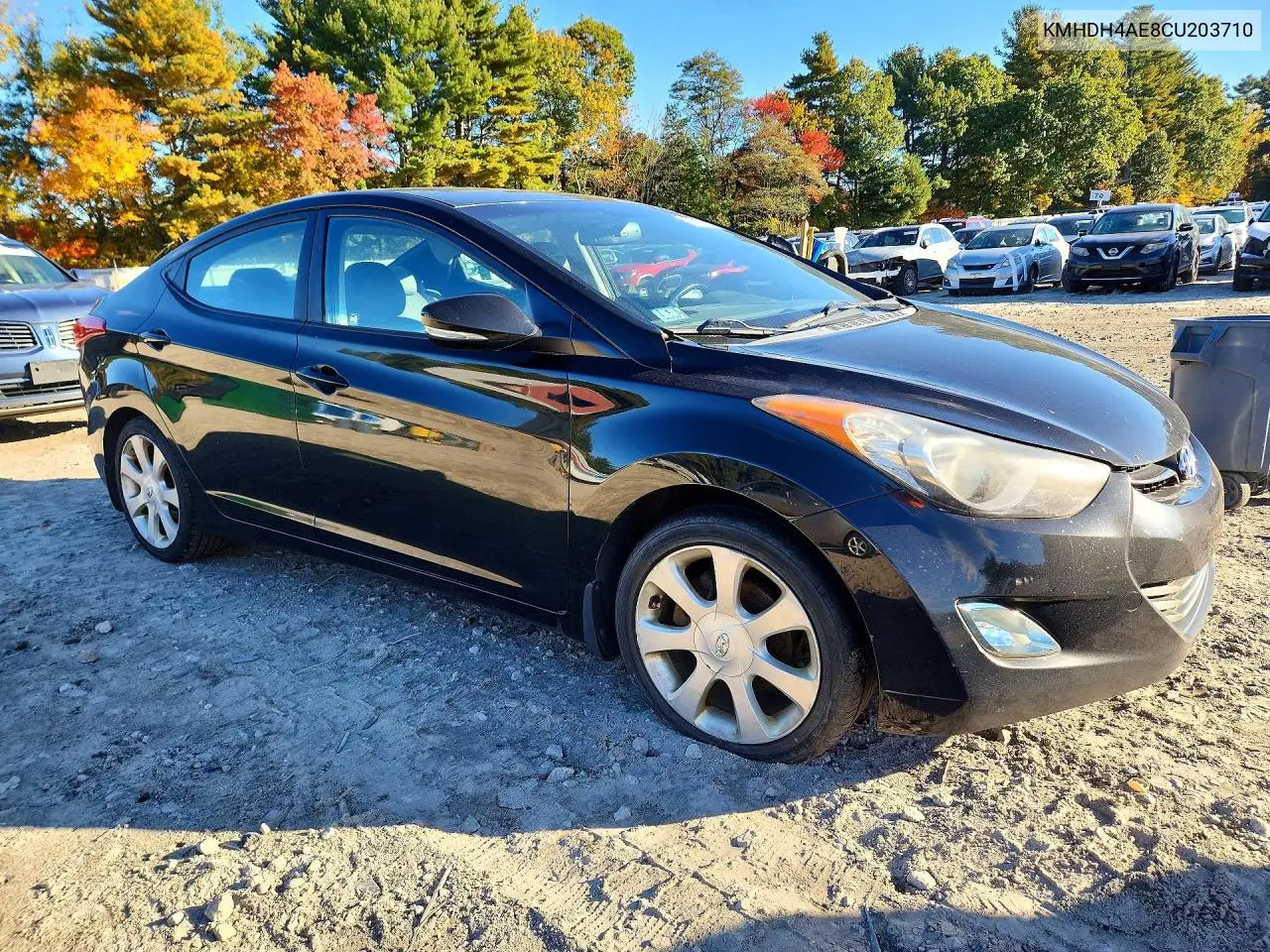2012 HYUNDAI ELANTRA VIN KMHDH4AE8CU203710 — фото 4