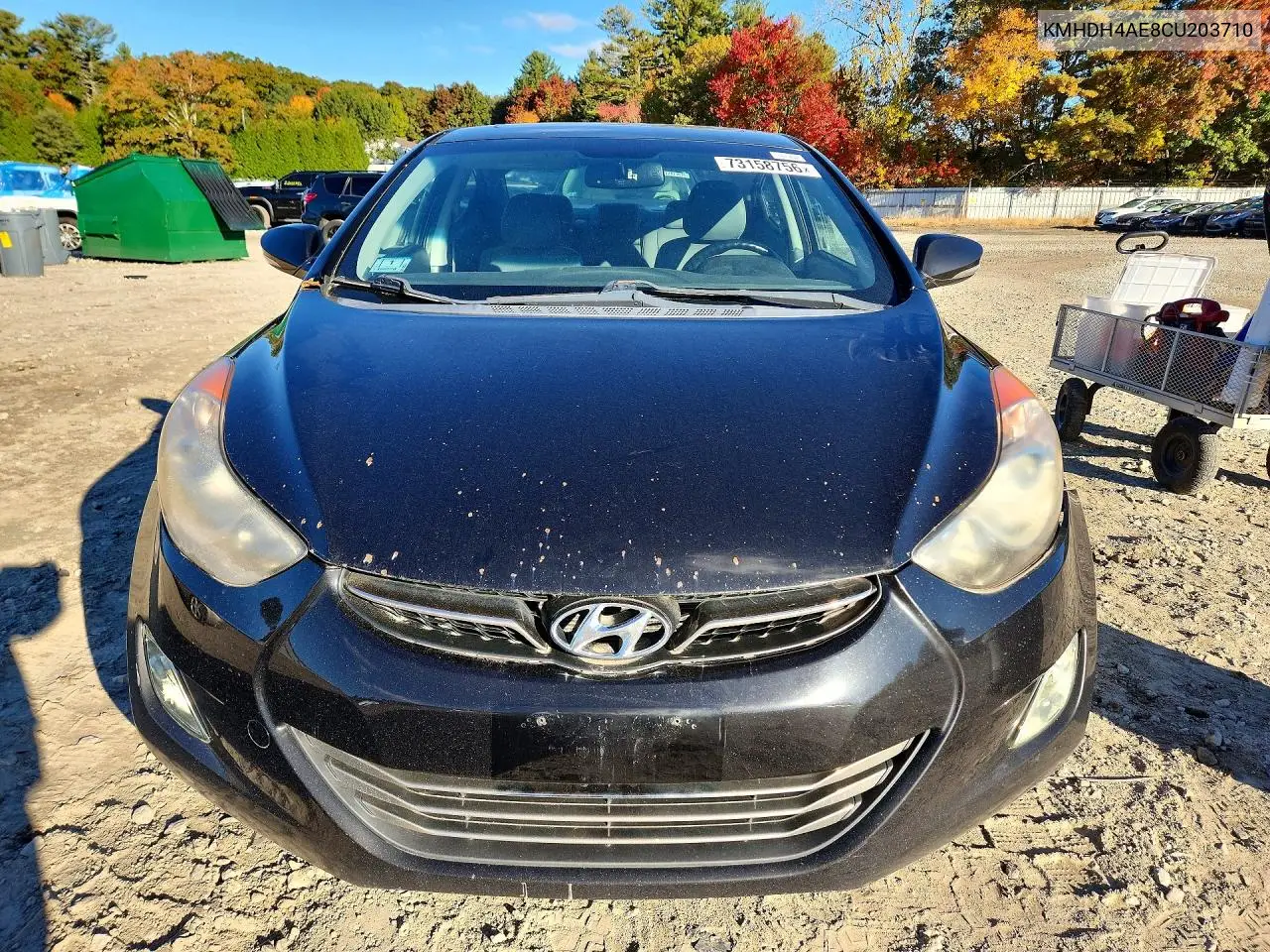 2012 HYUNDAI ELANTRA VIN KMHDH4AE8CU203710 — фото 5